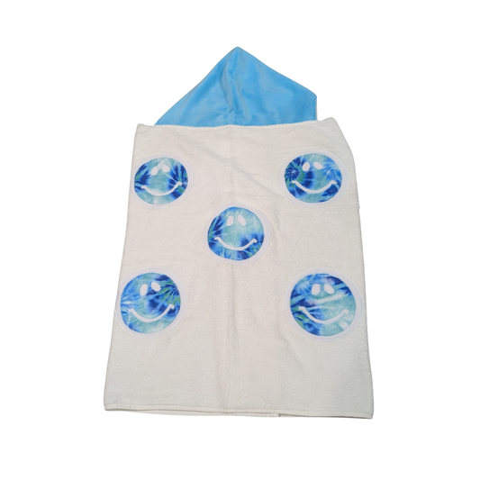 Boogie Baby Hooded Towel - All Smiles Blue