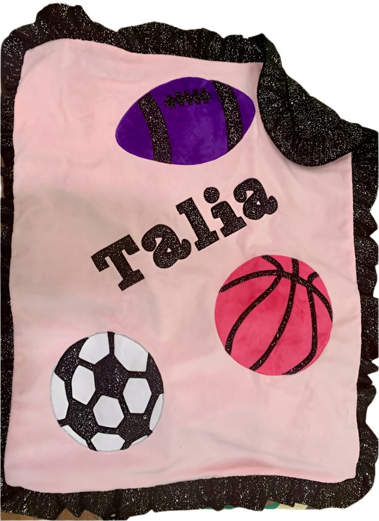 Sports are for girls Plush Minky Blanket