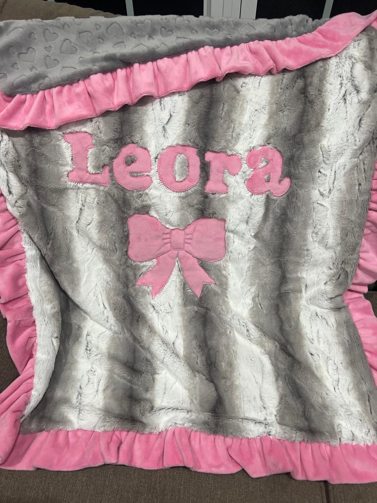 Basic Bow - Pink & Grey