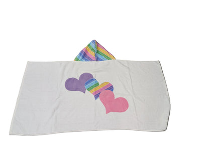 Boogie Baby Hooded Towel - Triple Hearts