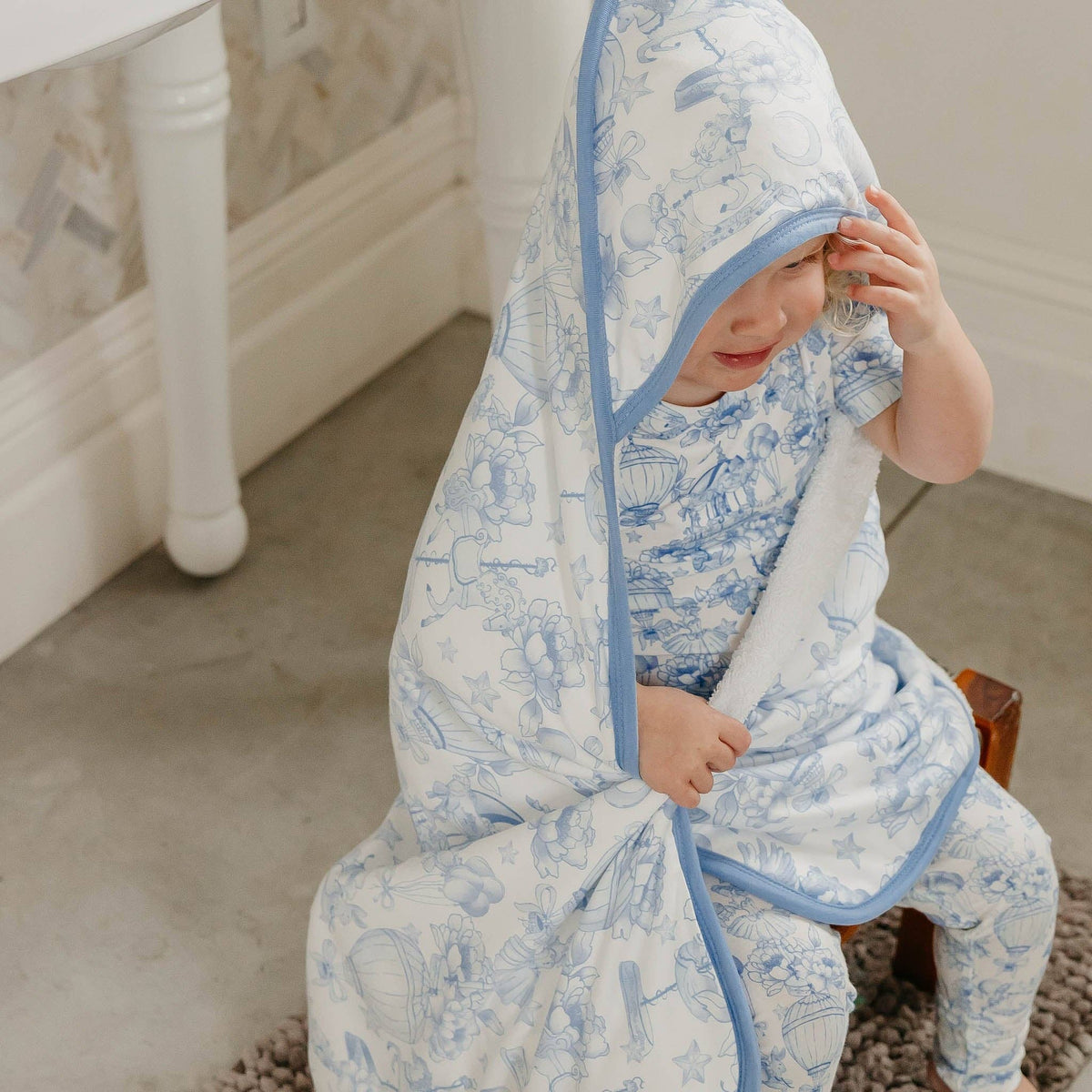 Baby Knit Hooded Towel - Vintage Carnival