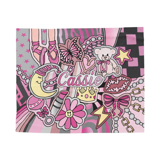 Graffiti Baby Girl Lullaby Blanket