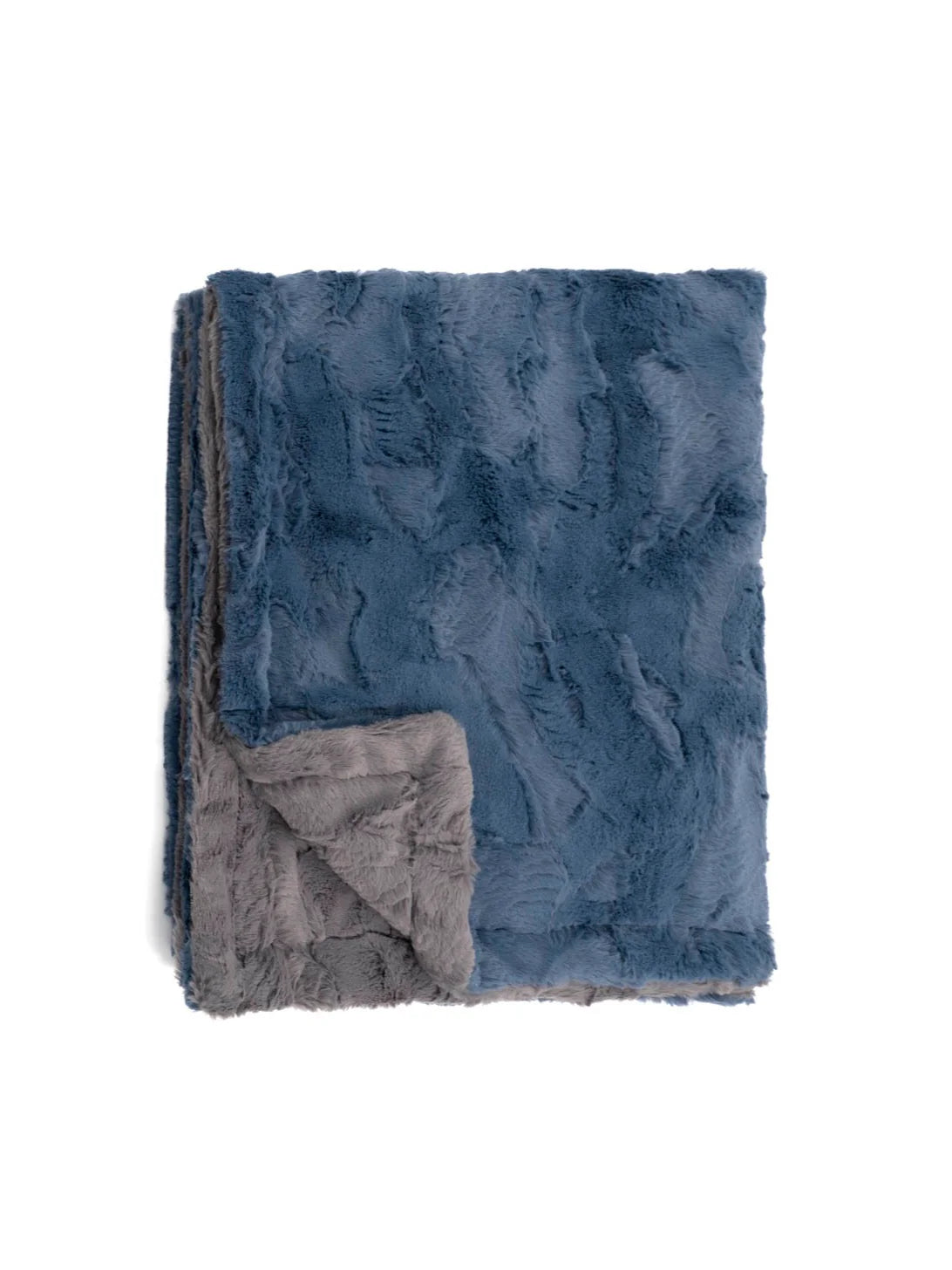 Minky Blanket Cozy - Blue/Grey