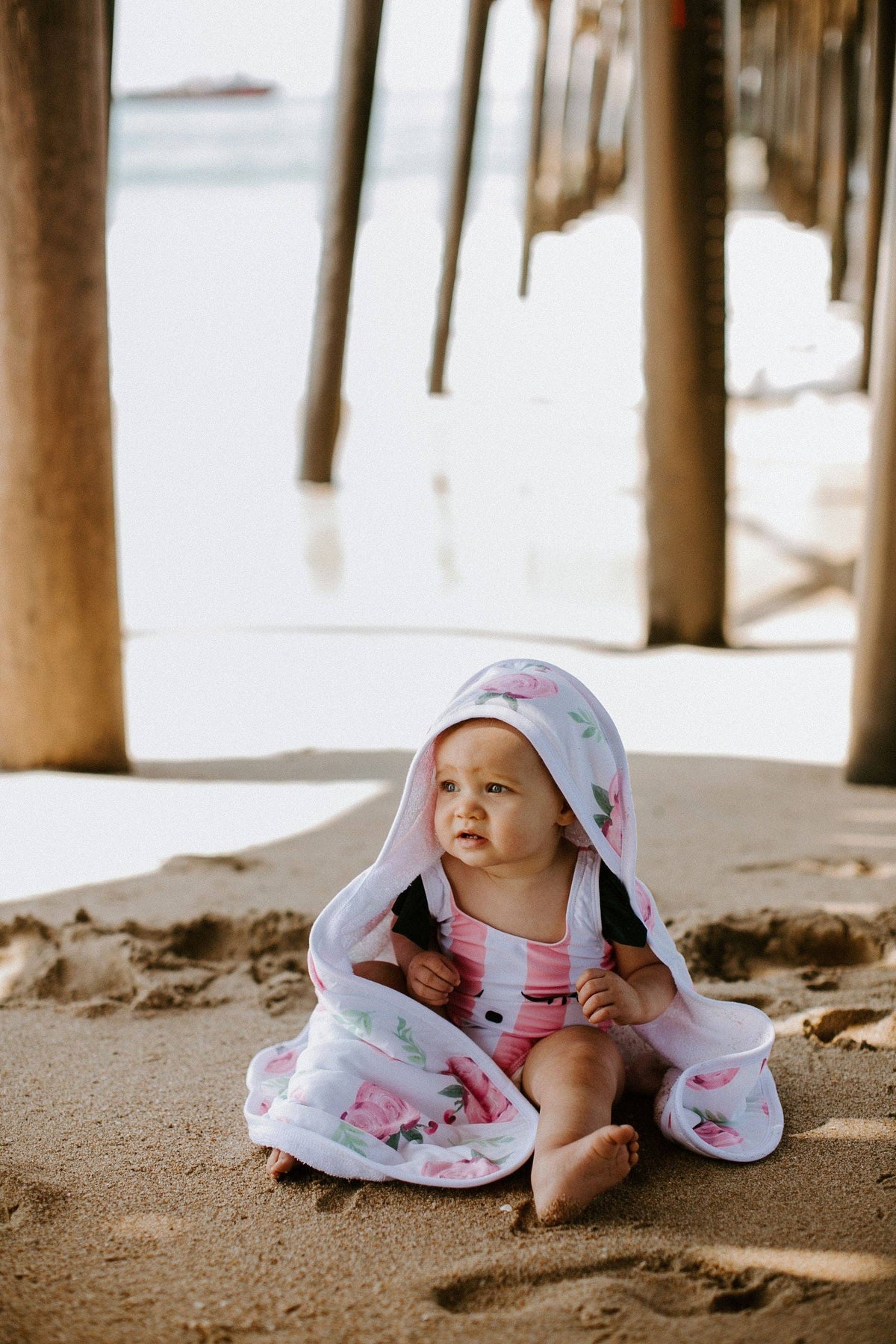 Baby Knit Hooded Towel - Grace