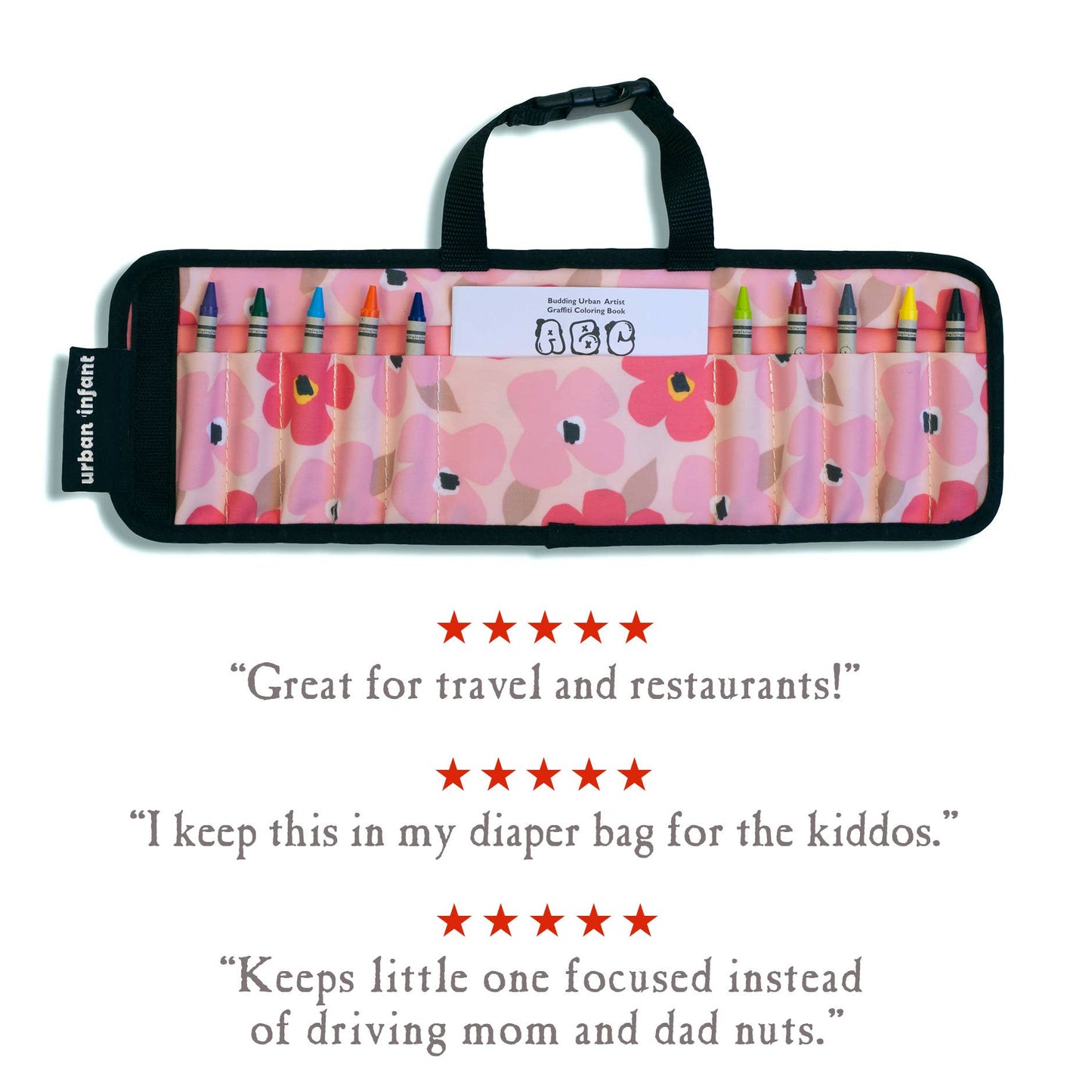 Travel Crayon Wallet - Poppies