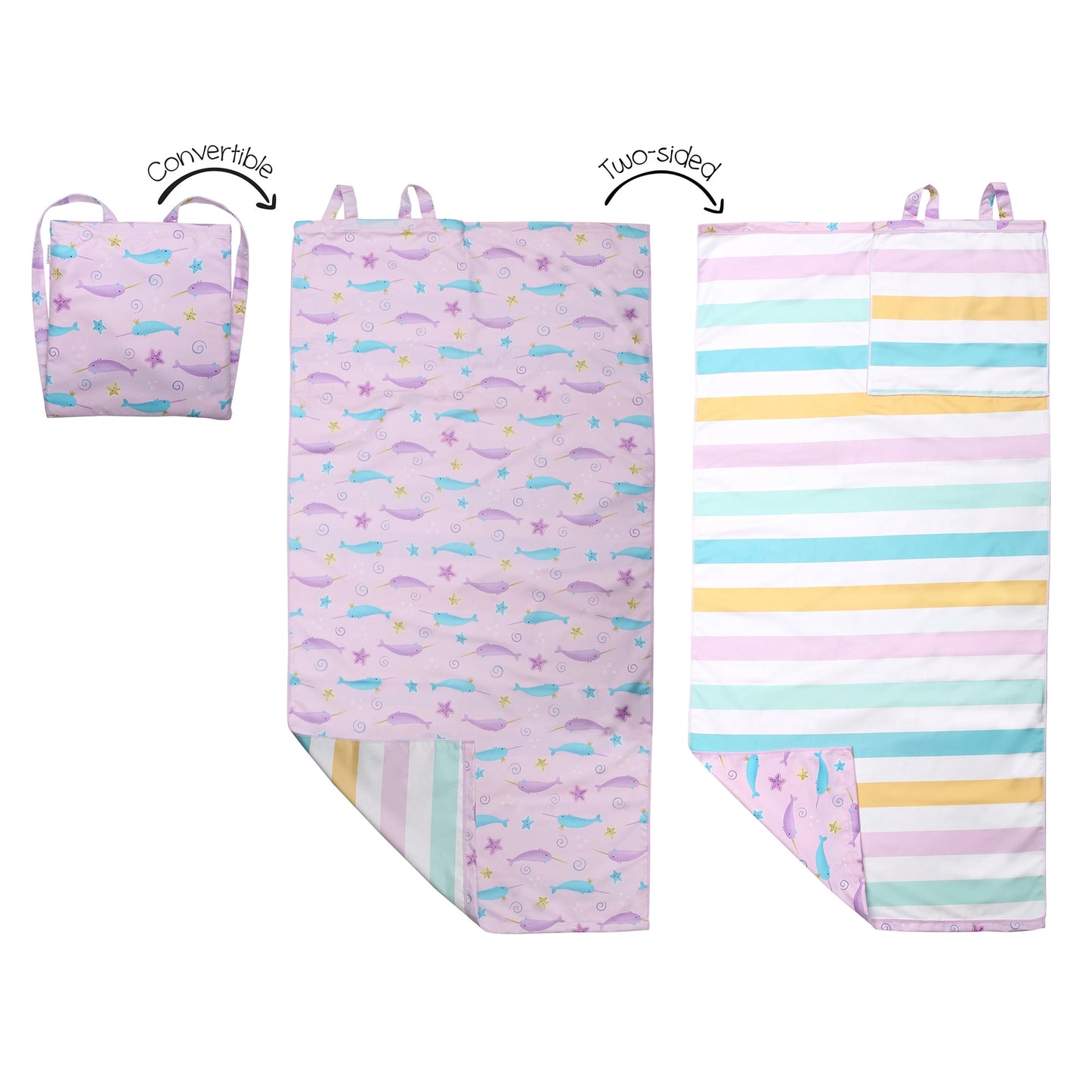 Towel Backpack - Narwhal/Starfish