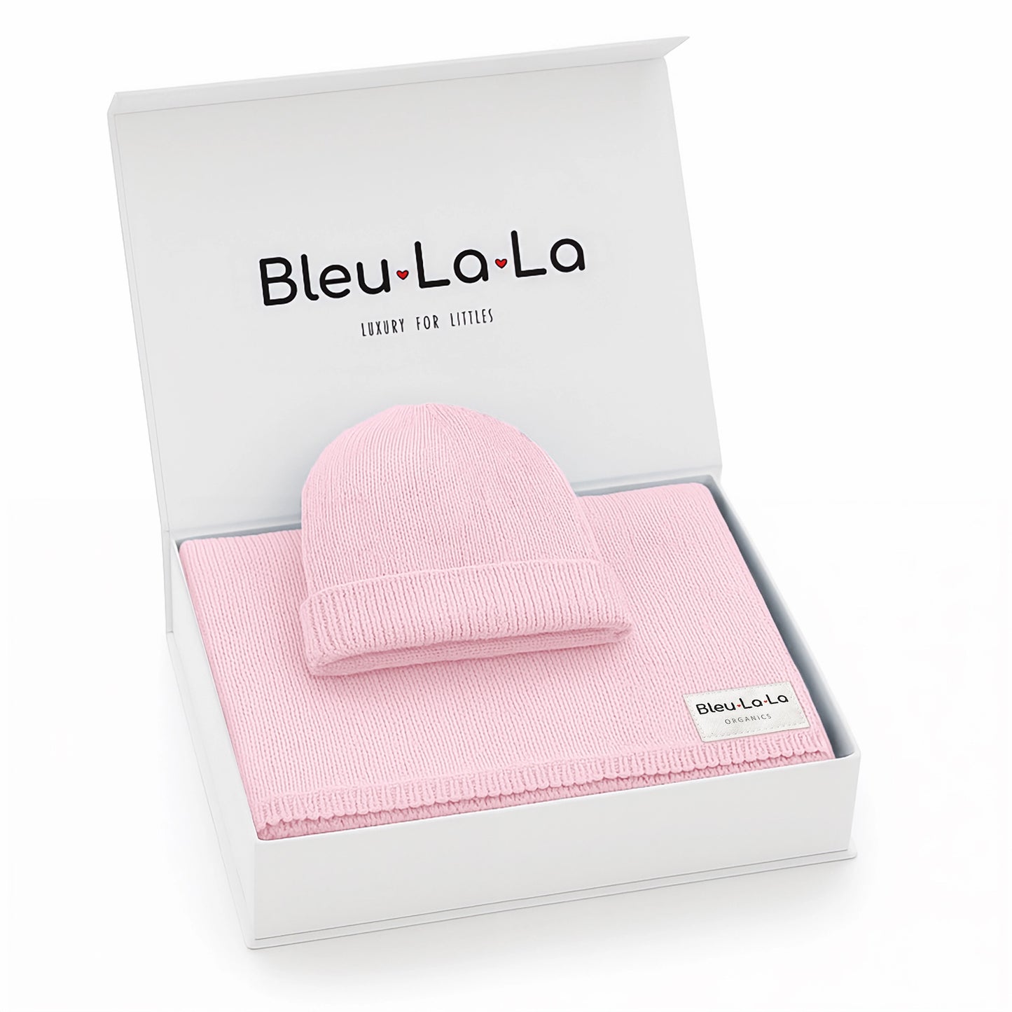 Knit Blanket + Hat Boxed Gift Set - Pink