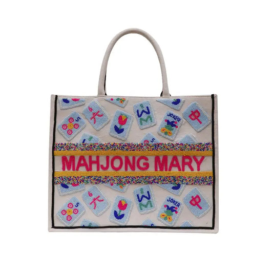 Beaded Tote - Mahjong