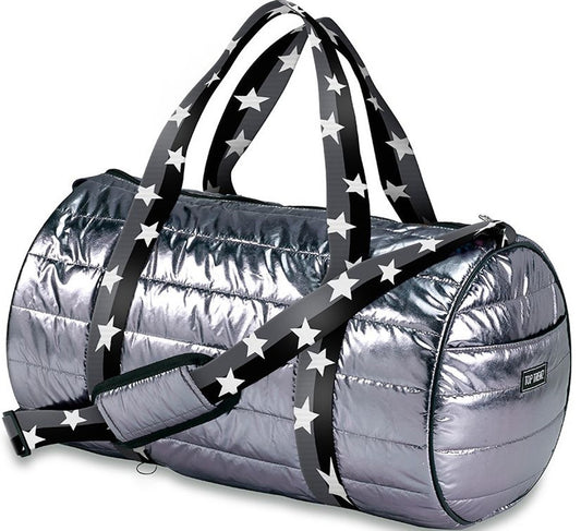 Puffer Duffle Bag - Gunemtal w/ Split Star Strap