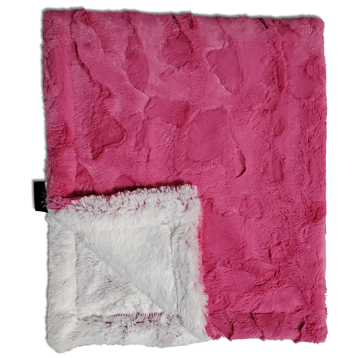 Minky Blanket Frost Fuchsia