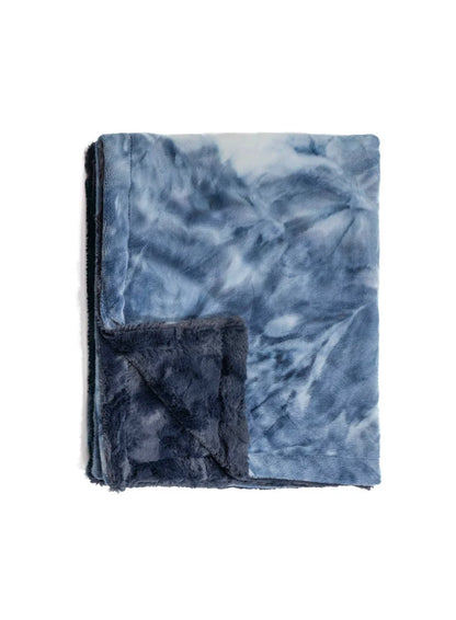 Minky Blanket Tie Dye Navy