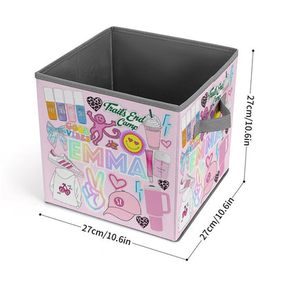 Sticker Style Square Bin - Preppy Girl