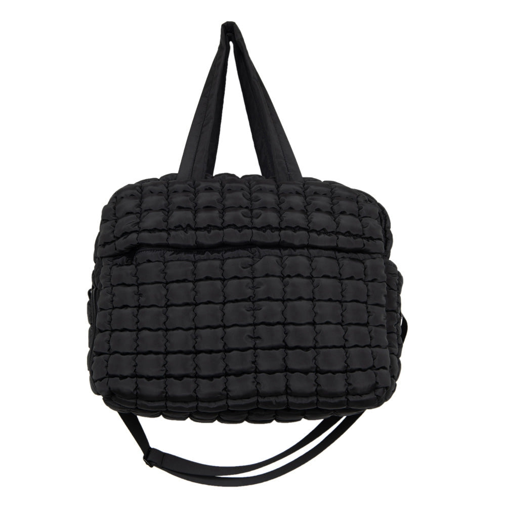 Quilted Duffle Bag - Black