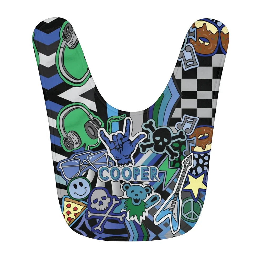 Graffiti Rockstar Bib