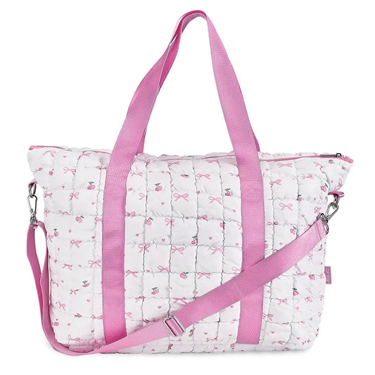 Puffer Weekender - Scrunchie Cherry & Bow