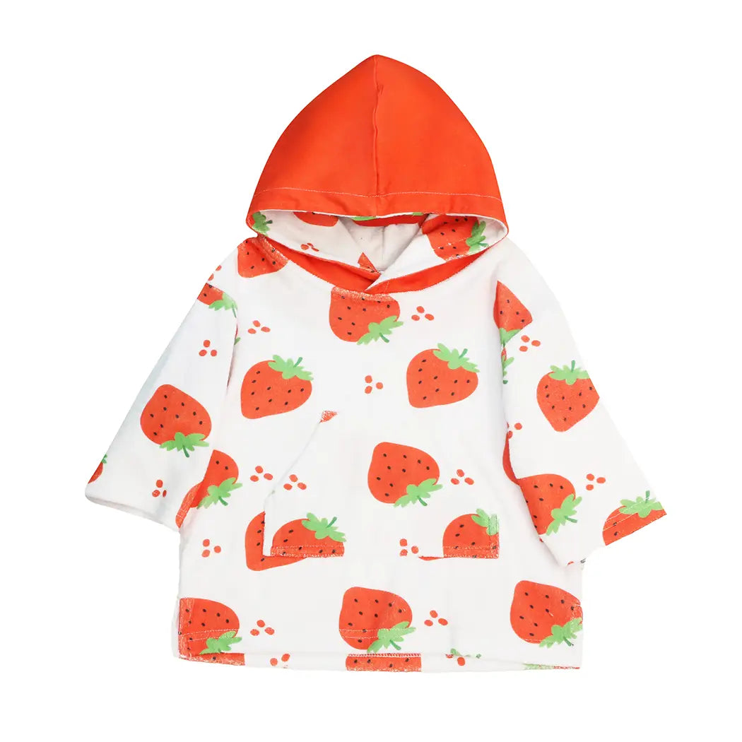 Baby Terry Swim Coverup - strawberry