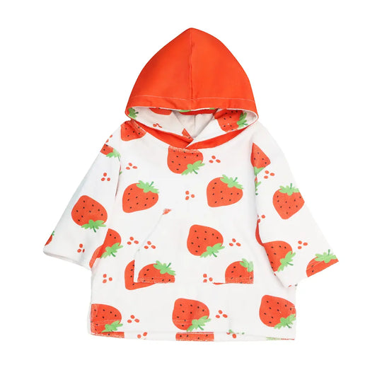 Baby Terry Swim Coverup - strawberry