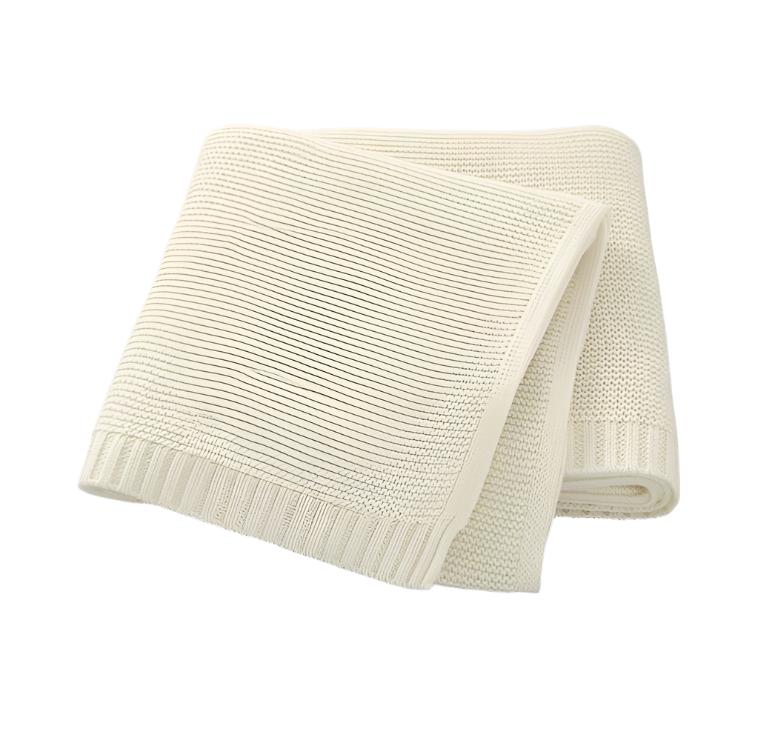 Cotton Knit Blanket Cream